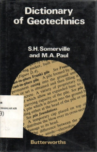 Image of Dictionary of Geotechnics
