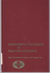 Image of Experimental Techniques in Fracture Mechanics