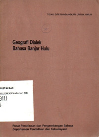 Image of Geografi Dialek Bahasa Banjar Hulu