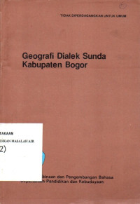 Image of Geografi Dialek Sunda Kabupaten Bogor