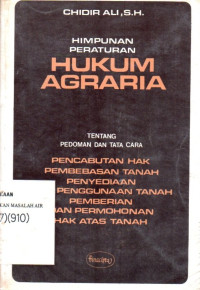 Image of Himpunan Peraturan Hukum Agraria