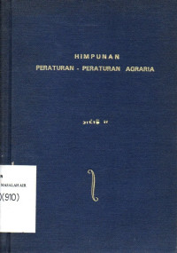 Image of Himpunan Peraturan-Peraturan Agraria Jilid II