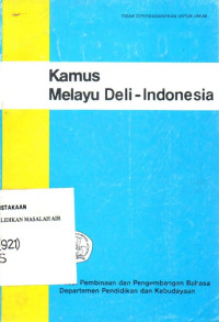 Image of Kamus Melayu Deli - Indonesia