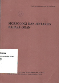 Image of Morfologi dan Sintaksis Bahasa Ogan