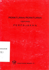 Image of Peraturan-Peraturan Tentang Perpajakan
