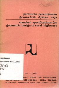 Image of Peraturan Perentjanaan Geometrik Djalan Raja No.13/1970
