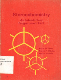 Image of Stereochemistry: An Introductory Programmed Text