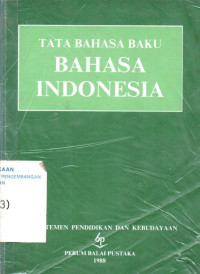 Image of Tata Bahasa Baku Bahasa Indonesia