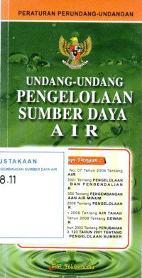 Image of Undang-Undang Pengelolaan Sumber Daya Air