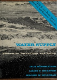 Image of Water Supply: Economics, Technology, and Policy
